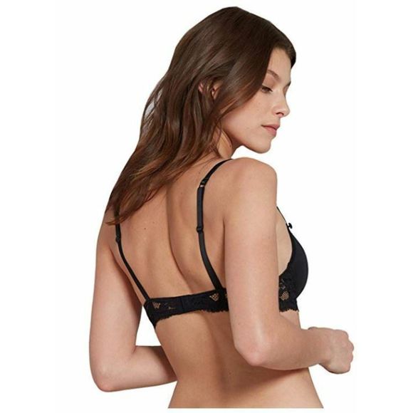 LOU Belle De Lou Underwire T-Shirt Bra with Lace NWT Size 34B in Noir - Picture 3 of 4